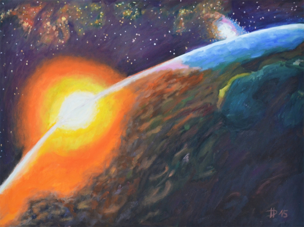 Slunce na zemi, 2015, olej na plátně, 60 x 80 cm