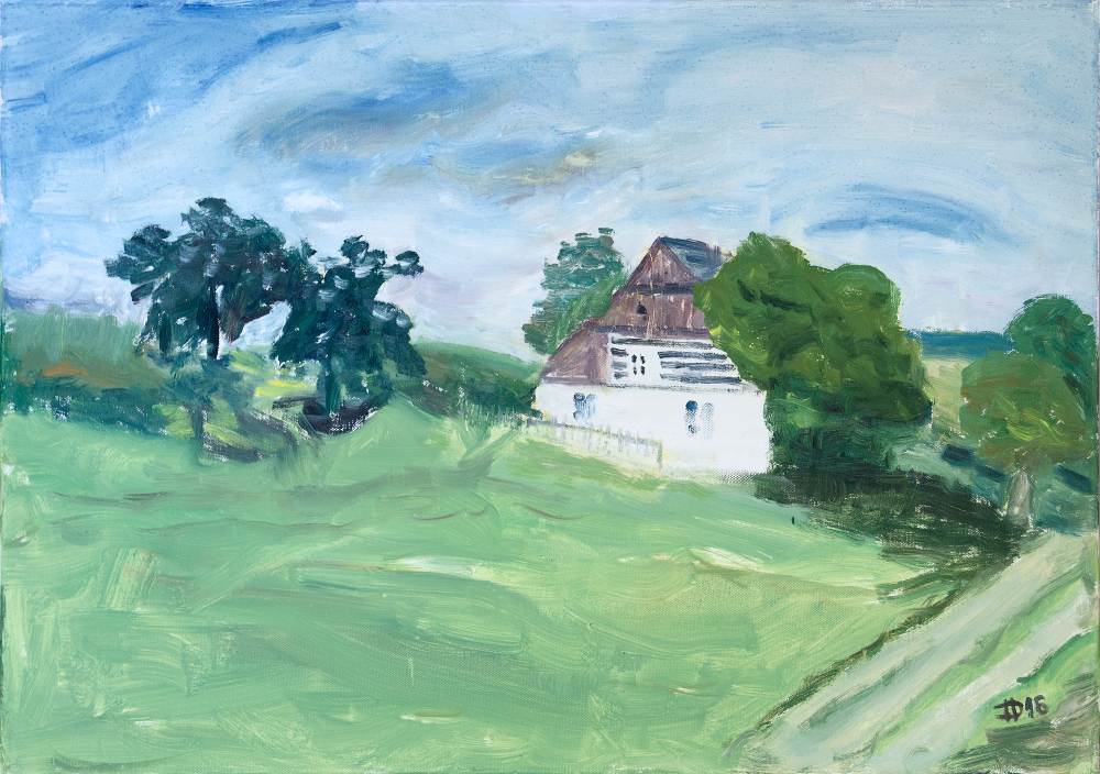 Cestička k domovu, 2016, olej na plátně, 50 x 70 cm