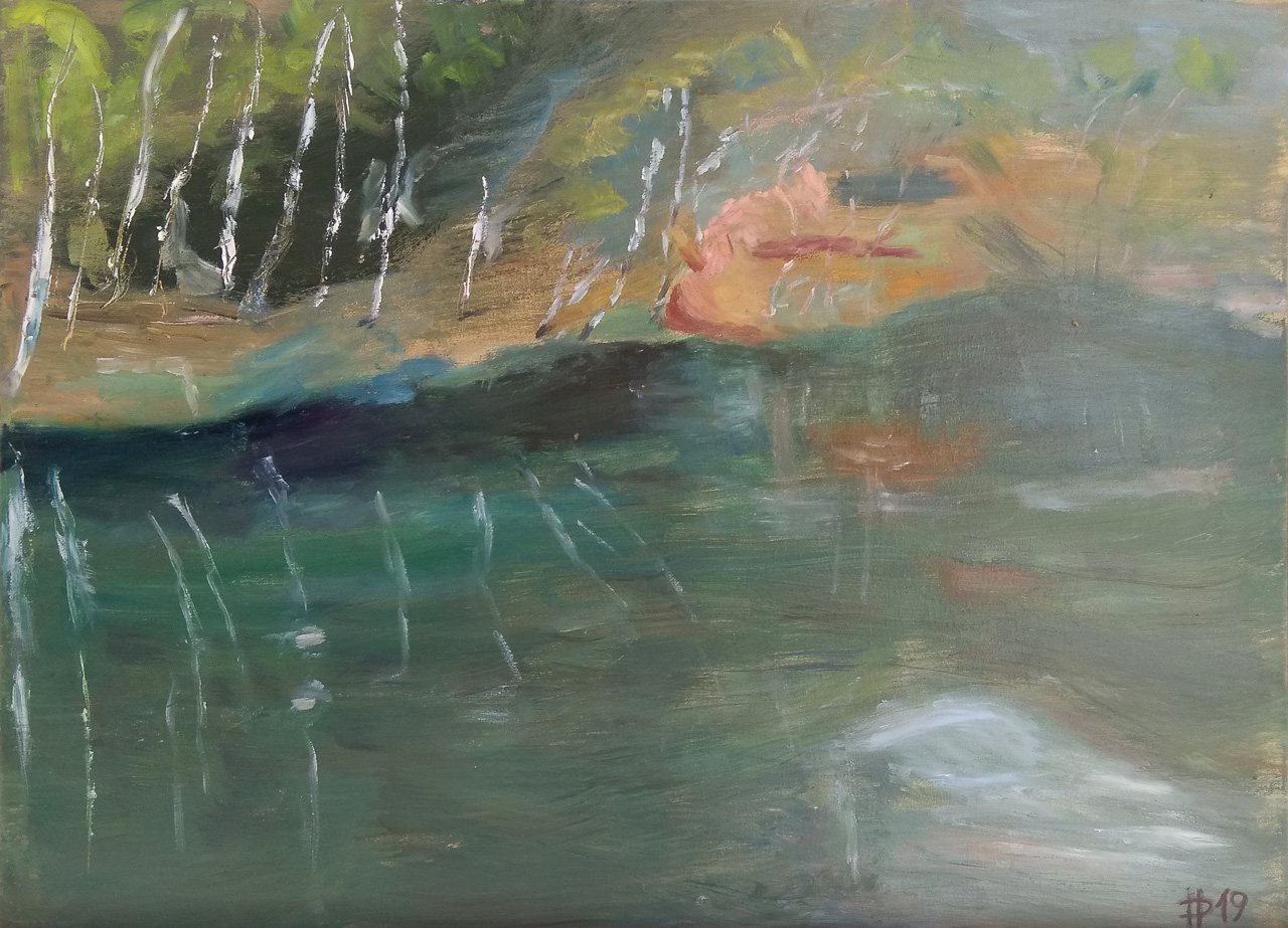 Lom, 2019, olej na plátně, 60 x 80 cm
