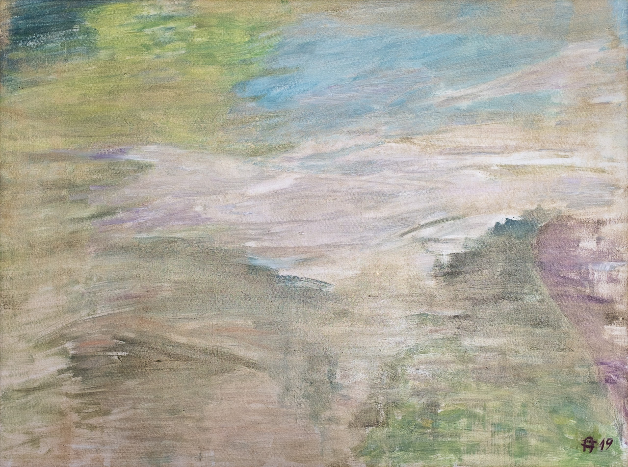 Pod vodou, 2019, olej na plátně, 60 x 80 cm