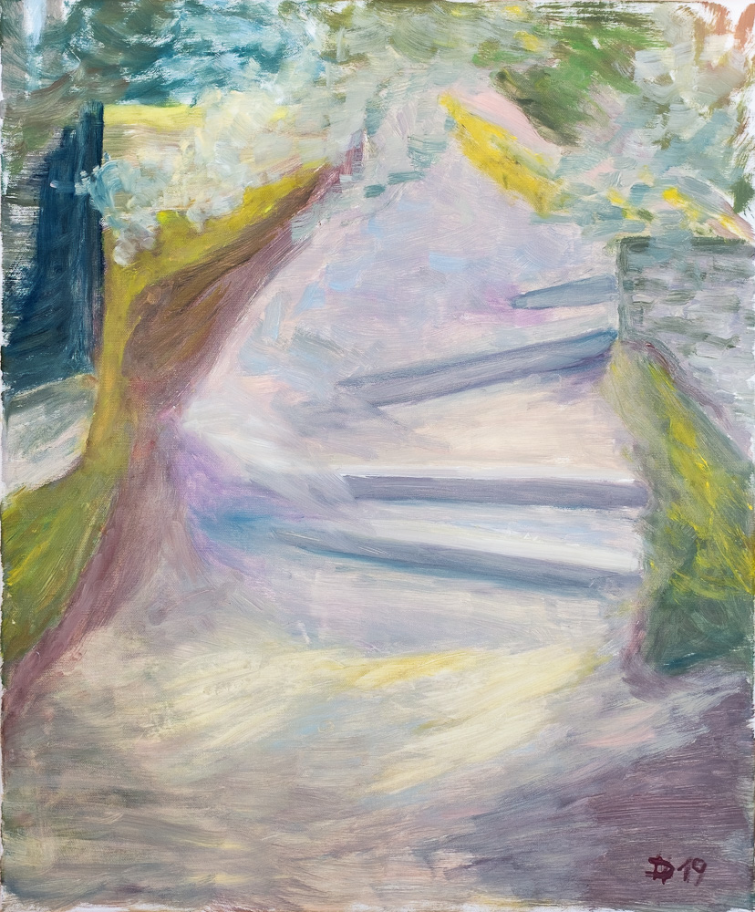 Schody, 2019, olej na plátně, 60 x 50 cm