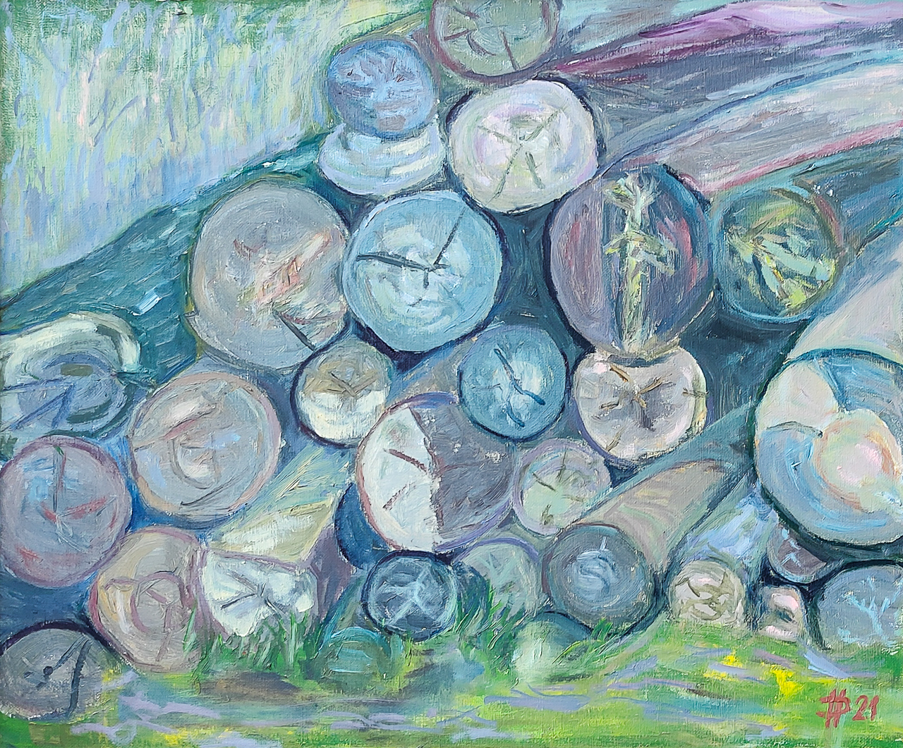 Na příští zimu, 2021, olej na plátně, 50 x 60 cm